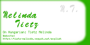 melinda tietz business card